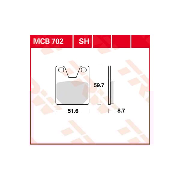TRW Remblokken MCB702SH Sinter street