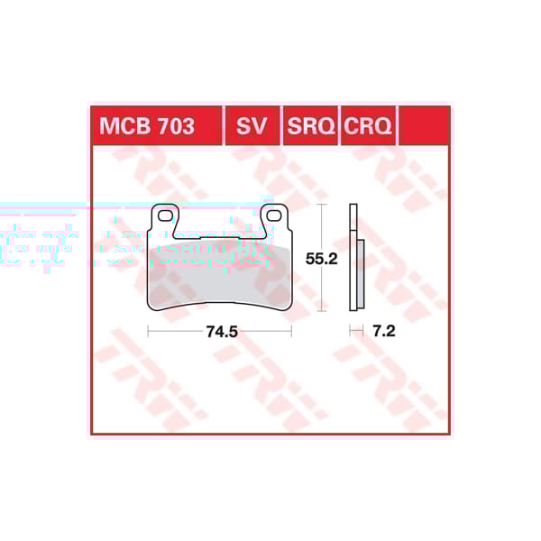 TRW Brake pads MCB703SRQ