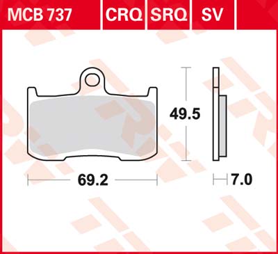 MCB737 Allround organic Brake pads TRW for Kawasaki ZRX400 à partir de ...