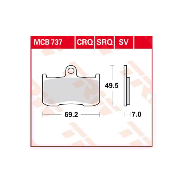 TRW Brake pads MCB737 Allround organic