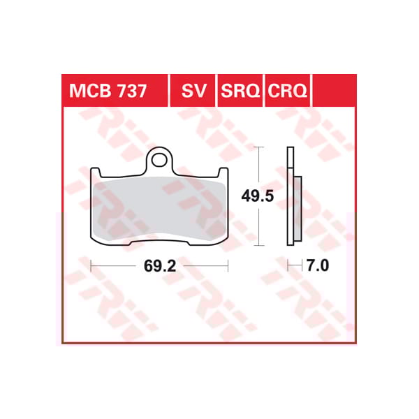 TRW Plaquettes de frein MCB737CRQ Hyper carbon