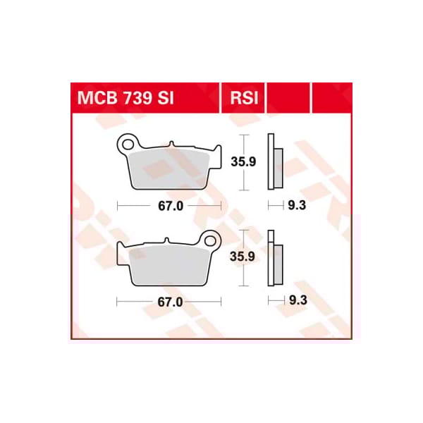 TRW Brake pads MCB739RSI Sinter competitive offroad