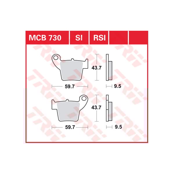 TRW Plaquettes de frein MCB730RSI Sinter compétition offroad