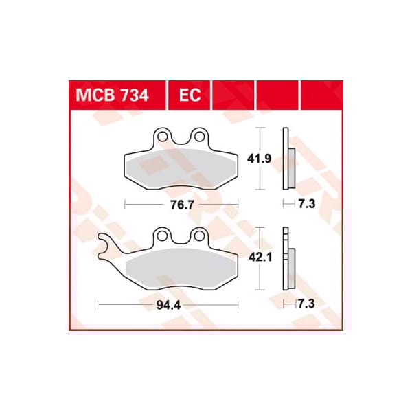 TRW Brake pads MCB734 Allround organic