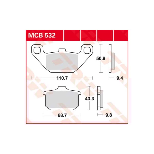 TRW Plaquettes de frein MCB532 Allround organique