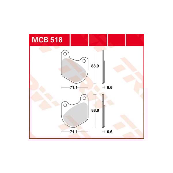 TRW Brake pads MCB518 Allround organic
