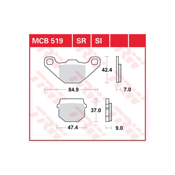 TRW Plaquettes de frein MCB519SR Sinter road