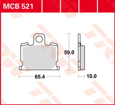 TRW Brake pads MCB521 Allround organic - Brake pads and brake shoes for ...