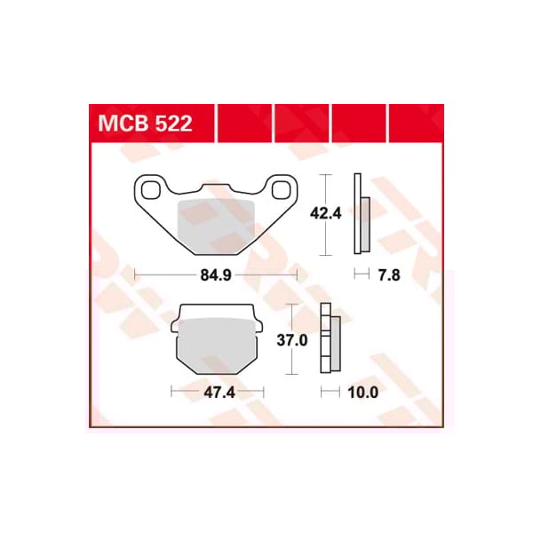 TRW Brake pads MCB522 Allround organic