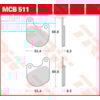 TRW Brake pads MCB511 Allround organic