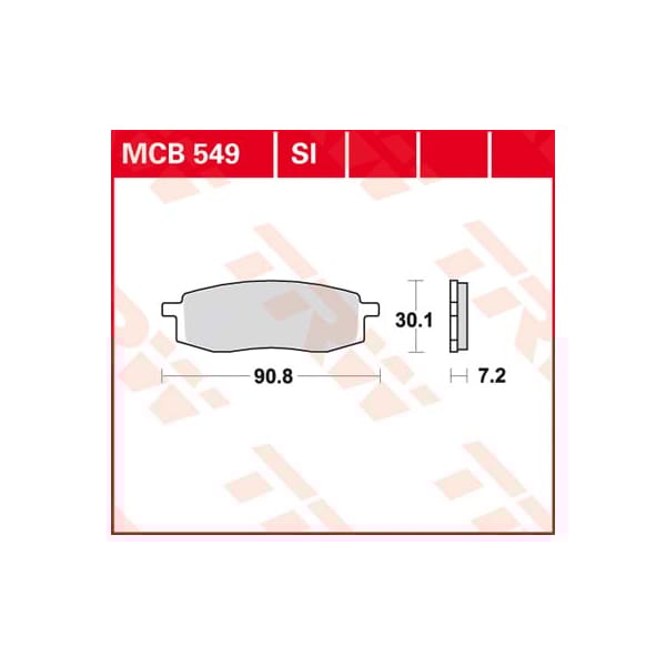 TRW Plaquettes de frein MCB549 Allround organique