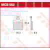 TRW Plaquettes de frein MCB552 Allround organique