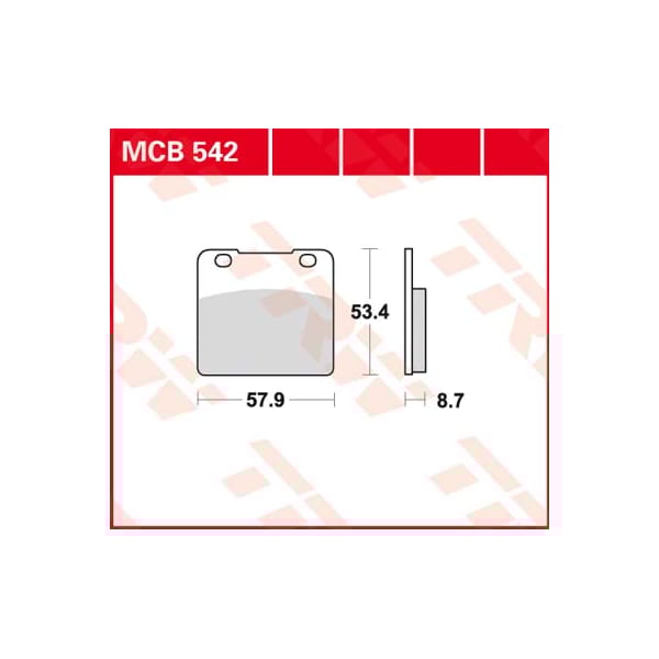 TRW Brake pads MCB542 Allround organic