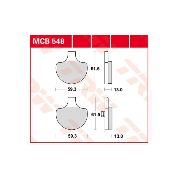 TRW Plaquettes de frein MCB548 Allround organique