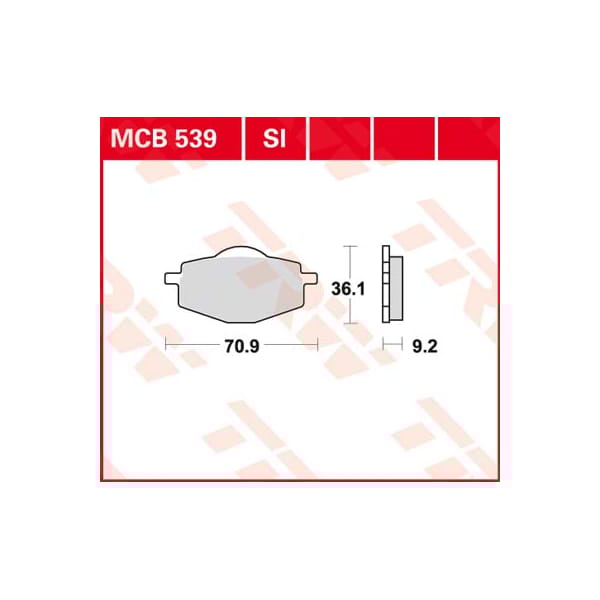 TRW Plaquettes de frein MCB539 Allround organique