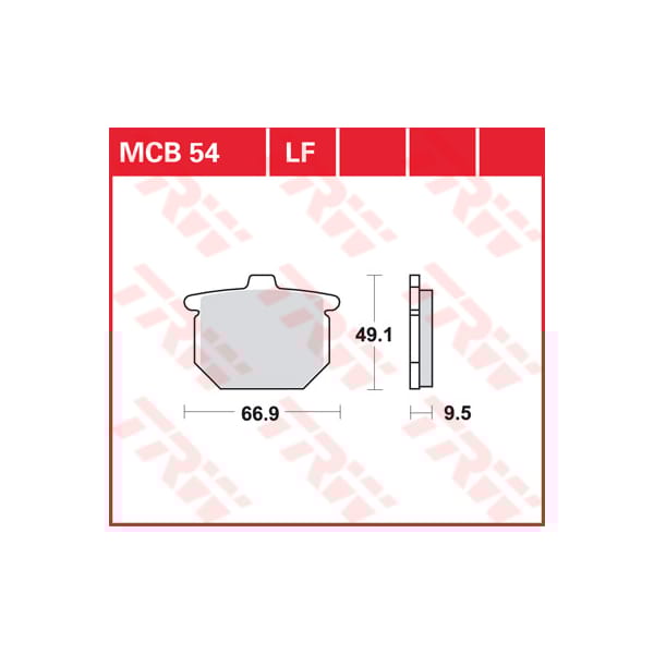 TRW Plaquettes de frein MCB54 Allround organique