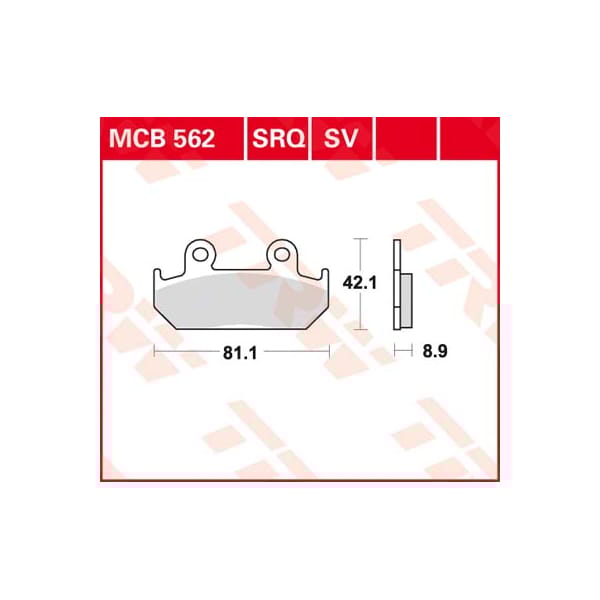 TRW Brake pads MCB562 Allround organic