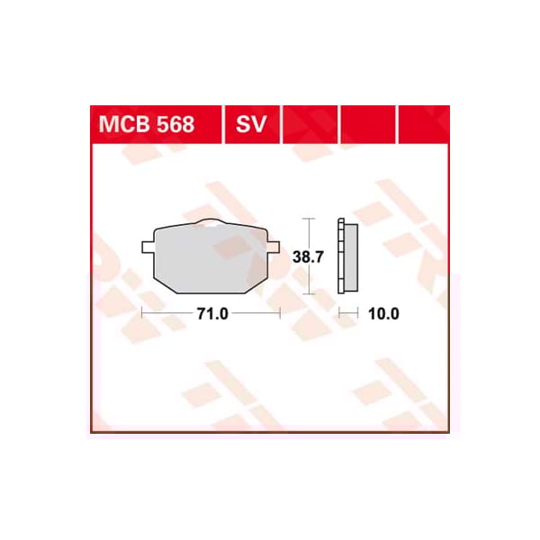 TRW Brake pads MCB568 Allround organic