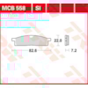 TRW Brake pads MCB558 Allround organic