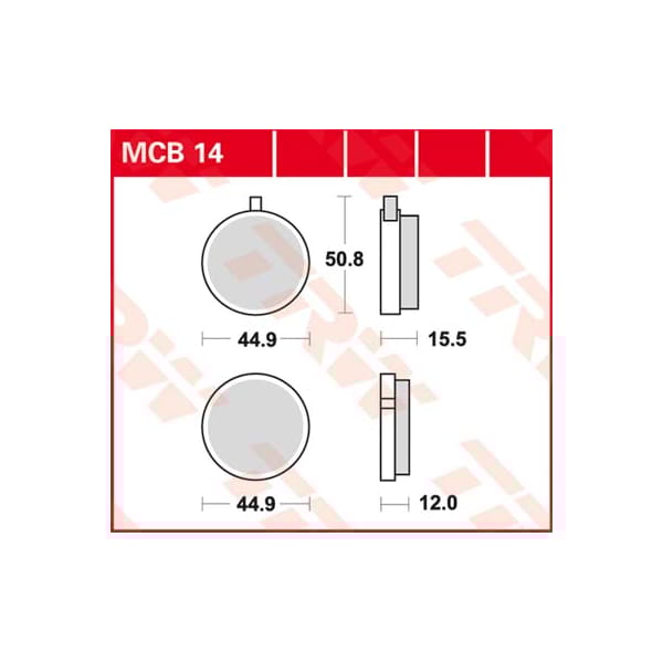 TRW Brake pads MCB14 Allround organic