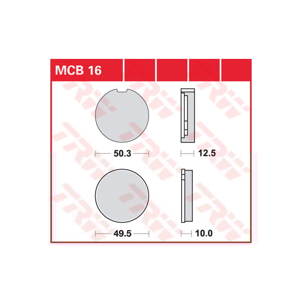TRW Brake pads MCB16 Allround organic