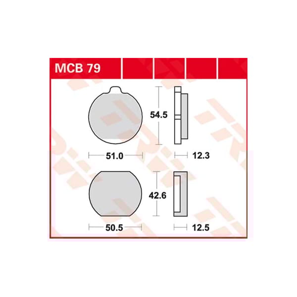 TRW Brake pads MCB79 Allround organic