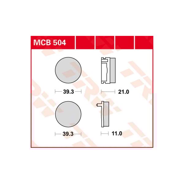 TRW Brake pads MCB504 Allround organic