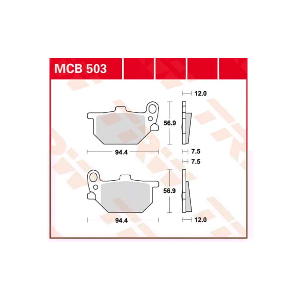 TRW Plaquettes de frein MCB503 Allround organique