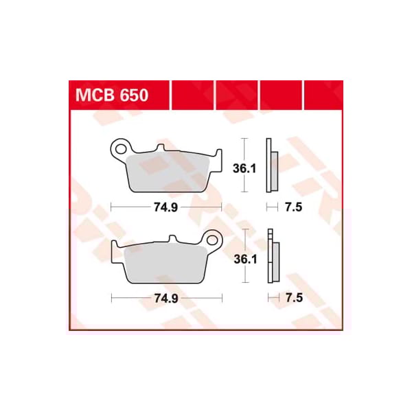 TRW Plaquettes de frein MCB650 Allround organique
