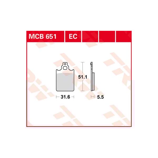 TRW Plaquettes de frein MCB651 Allround organique