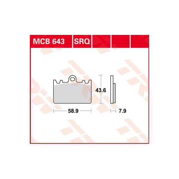 TRW Plaquettes de frein MCB643 Allround organique