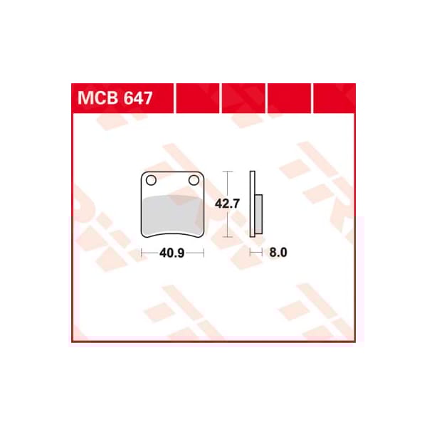TRW Plaquettes de frein MCB647 Allround organique