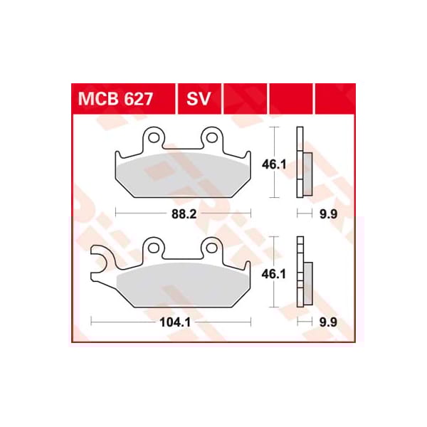 TRW Plaquettes de frein MCB627 Allround organique