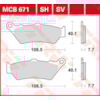 TRW Brake pads MCB671 Allround organic