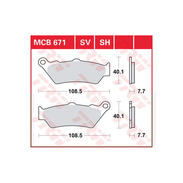 TRW Brake pads MCB671SH Sinter street
