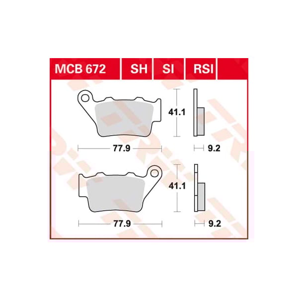 TRW Plaquettes de frein MCB672SH Sinter street