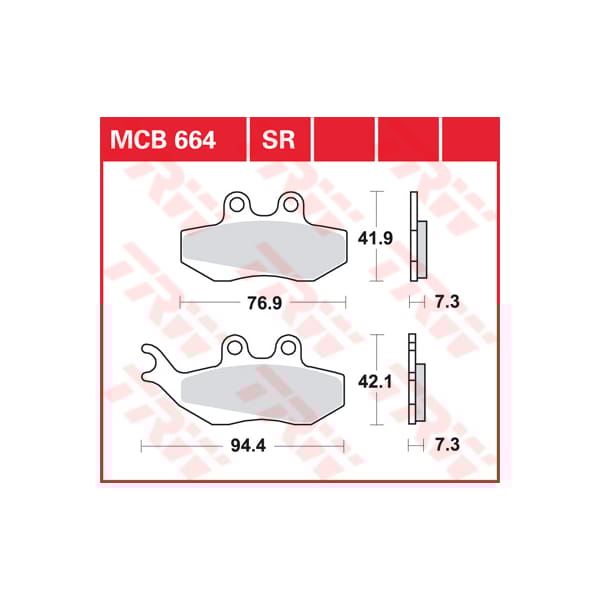 TRW Brake pads MCB664SR