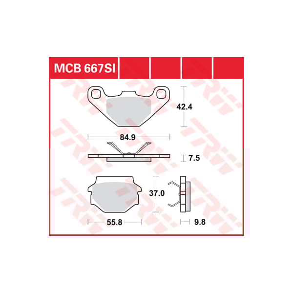 TRW Brake pads MCB667SI Sinter offroad