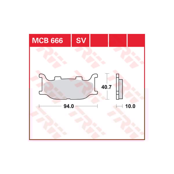 TRW Brake pads MCB666SV Sinter street