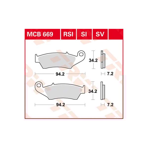 TRW Brake pads MCB669 Allround organic