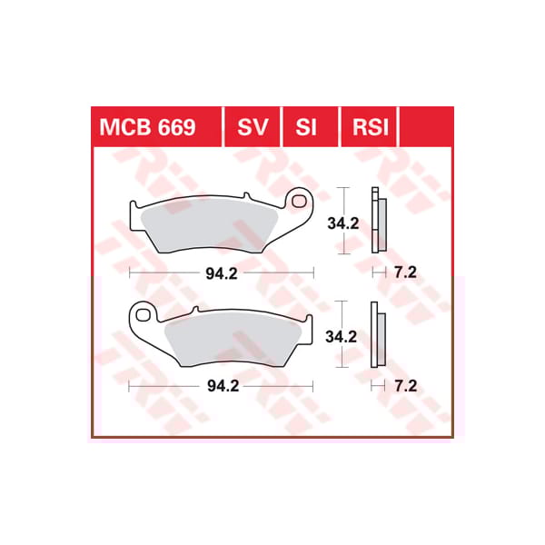 TRW Remblokken MCB669RSI Sinter competitie offroad