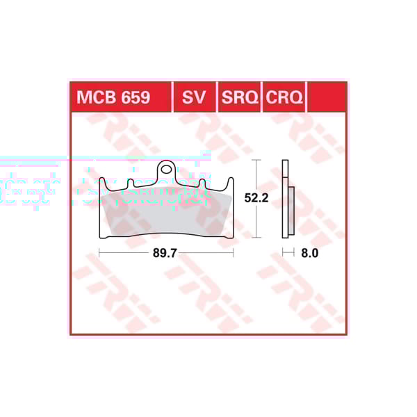 TRW Brake pads MCB659CRQ Hyper carbon