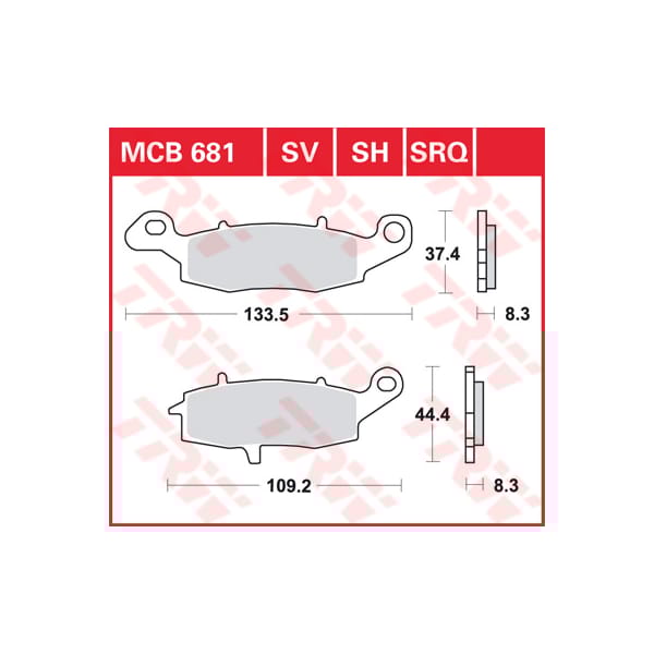 TRW Brake pads MCB681SRQ
