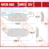 TRW Plaquettes de frein MCB682 Allround organique