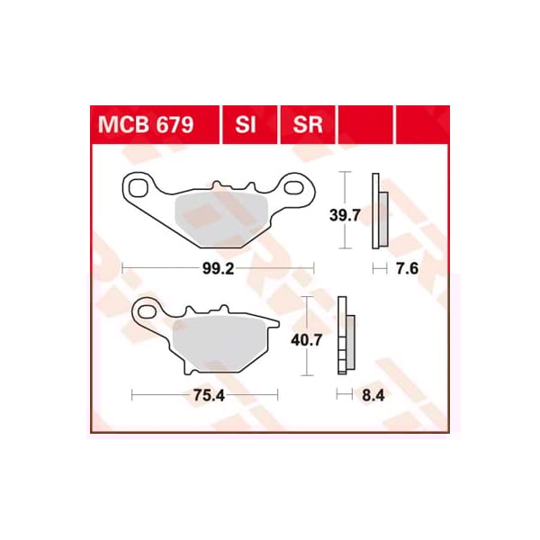 TRW Plaquettes de frein MCB679 Allround organique