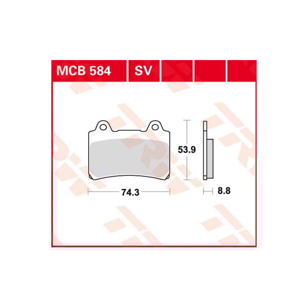 TRW Brake pads MCB584 Allround organic