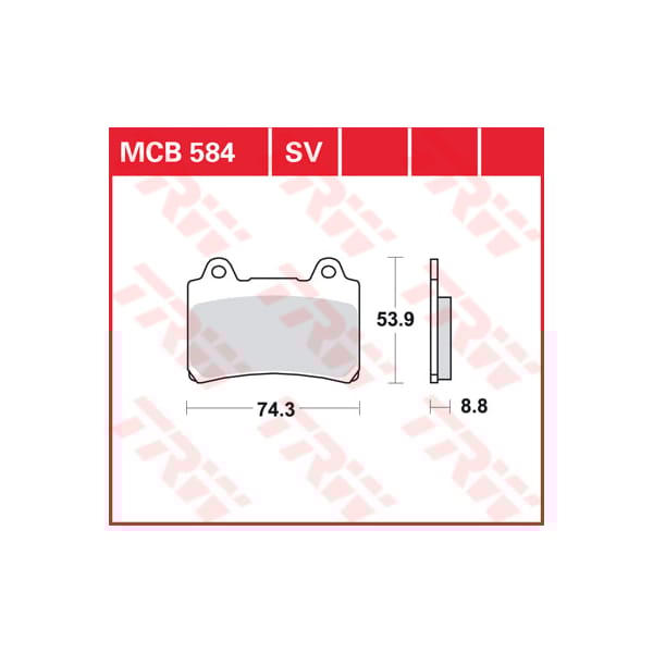 TRW Remblokken MCB584SV Sinter street