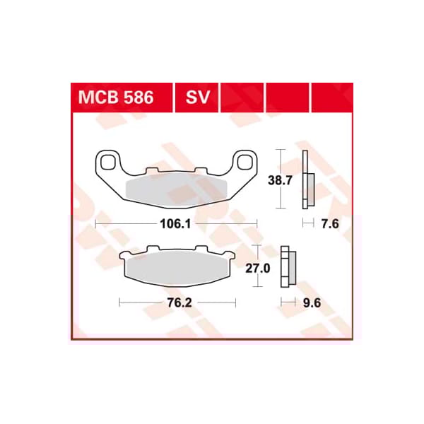 TRW Plaquettes de frein MCB586 Allround organique