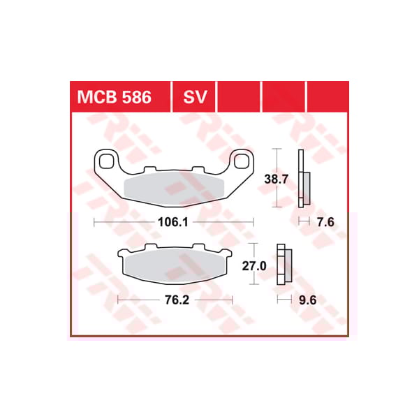 TRW Plaquettes de frein MCB586SV Sinter street