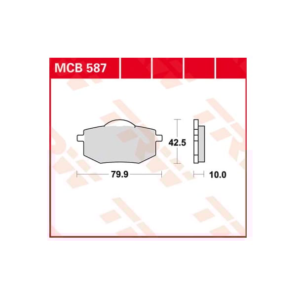 TRW Plaquettes de frein MCB587 Allround organique
